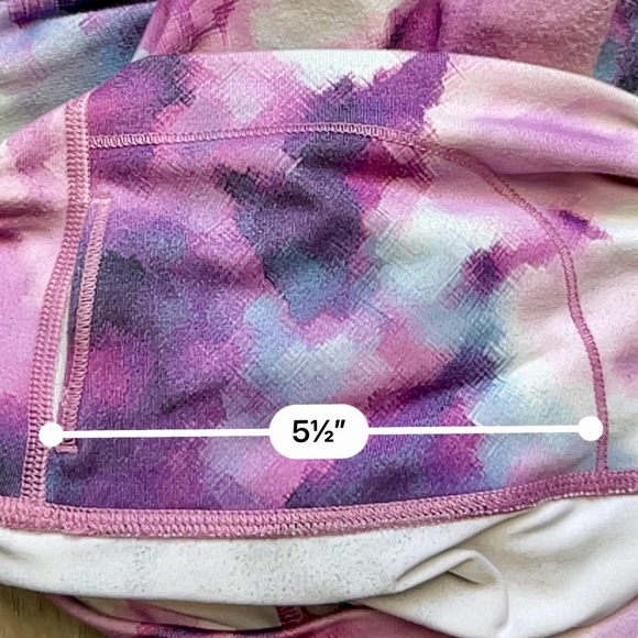 Lululemon High Times Pant watercolor paint blooming pixel tie dye pink purple - Picture 13 of 16